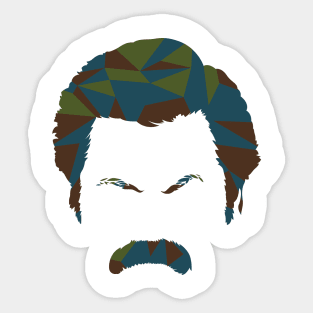 Ron Swanson Mustache Graphic Sticker